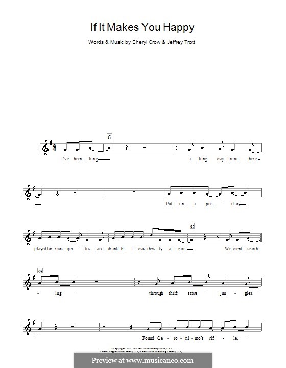 If It Makes You Happy: For keyboard by Jeffrey Trott, Sheryl Crow