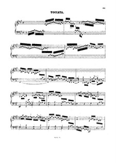 Toccata in F Sharp Minor, BWV 910: For harpsichord by Johann Sebastian Bach