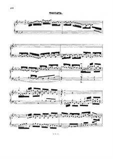 Toccata in C Minor, BWV 911: For harpsichord by Johann Sebastian Bach