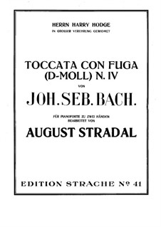 Toccata in D Minor, BWV 913: For piano by Johann Sebastian Bach