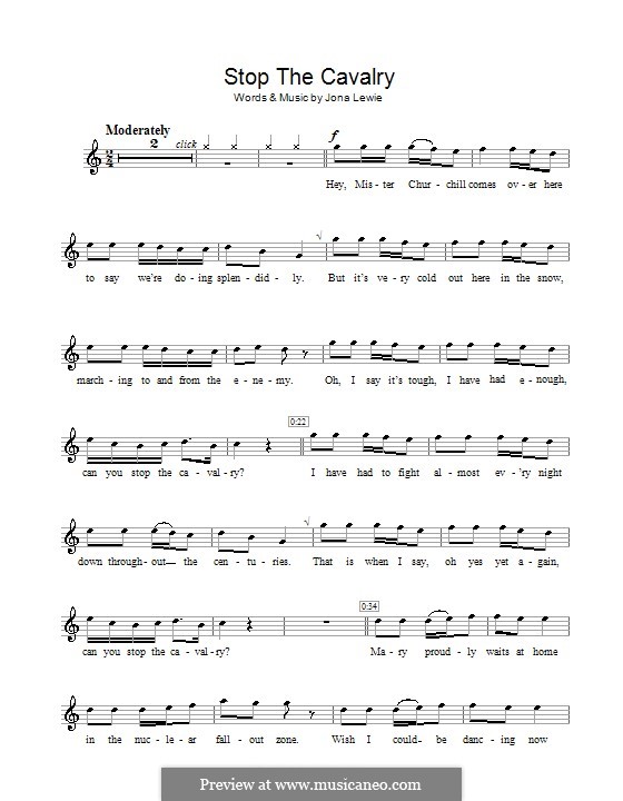 Stop the Cavalry: For flute by Jona Lewie