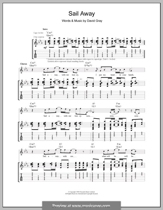 Sail Away Guitar Chords