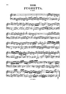 Fughetta in C Minor, BWV 961: For harpsichord by Johann Sebastian Bach