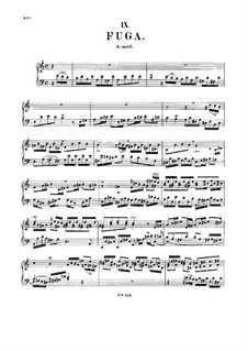 Fugue in A Minor, BWV 959: For harpsichord by Johann Sebastian Bach