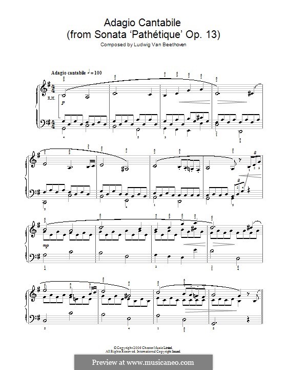 Movement II (Printable scores): Theme by Ludwig van Beethoven