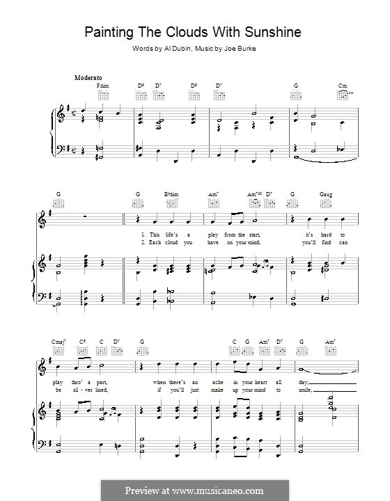Painting the Clouds with Sunshine by J. Burke, A. Dubin on MusicaNeo