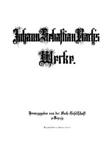 St Luke Passion, BWV 246: Full score by Johann Sebastian Bach