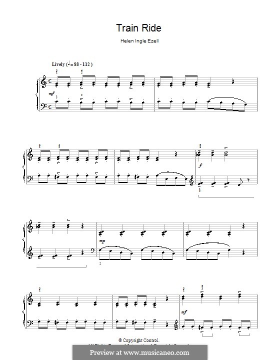 Train Ride: For piano by Helen Ingle Ezell