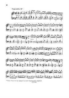 Concerto for Keyboard in G Major, BWV 973: For a single performer by Johann Sebastian Bach