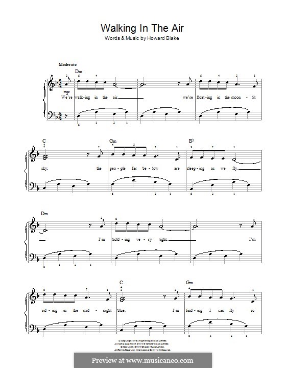 Walking in the Air: For easy piano by Howard Blake