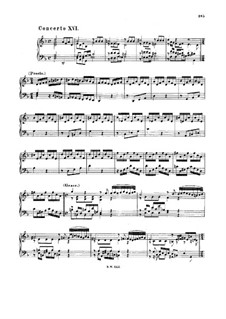 Concerto for Keyboard in D Minor, BWV 987: Concerto for Keyboard in D Minor by Johann Sebastian Bach