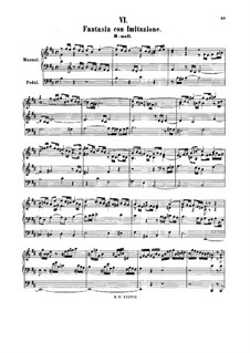Fantasia with Imitation in B Minor, BWV 563: For organ by Johann Sebastian Bach
