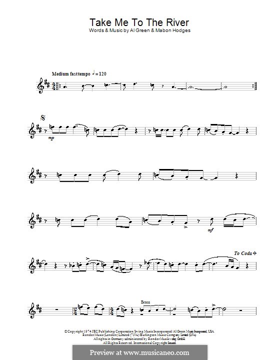 Take Me to the River: For flute by Al Green, Mabon Hodges