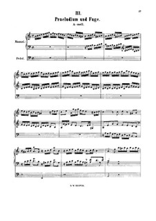 Prelude and Fugue in A Minor, BWV 551: For organ by Johann Sebastian Bach