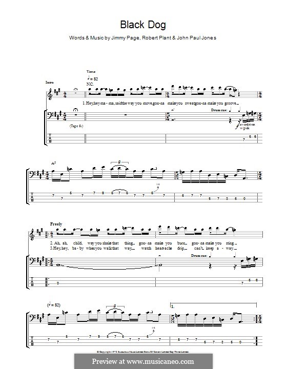 Black Dog (Led Zeppelin) by J.P. Jones, J. Page, R. Plant on MusicaNeo