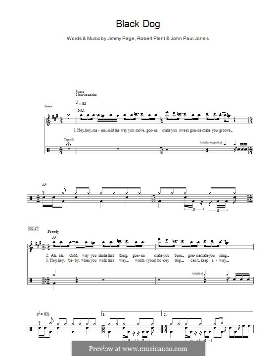 Black Dog (Led Zeppelin) by J.P. Jones, J. Page, R. Plant on MusicaNeo