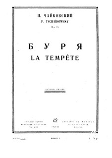 The Tempest, TH 44 Op.18: Full score by Pyotr Tchaikovsky