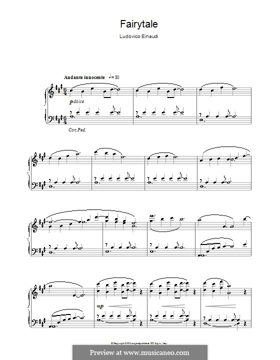 Fairytale: For piano by Ludovico Einaudi