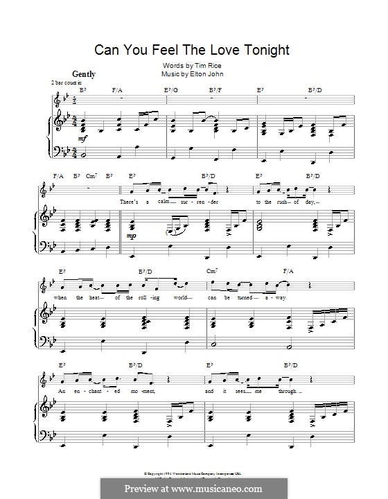 Love me tonight текст. Love tonight. Elton john can you feel the love tonight. Elton john can you feel the love tonight ноты для фортепиано. Elton john can you feel the love tonight ноты для фортепиано.