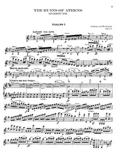 Overture: Violins I part by Ludwig van Beethoven