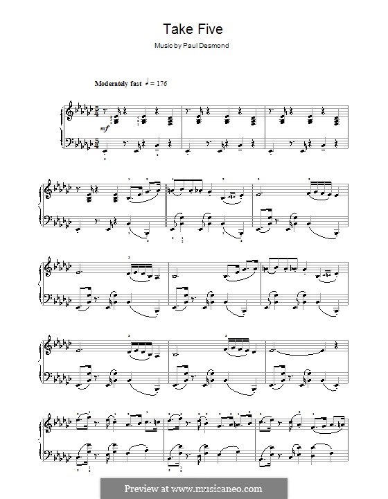 pdf dave brubeck take five piano score pdf dave brubeck take five piano score