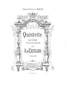 Piano Quintet in E Flat Major, Op.1: Violin I part by Alexis de Castillon