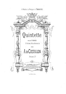 Piano Quintet in E Flat Major, Op.1: Cello part by Alexis de Castillon