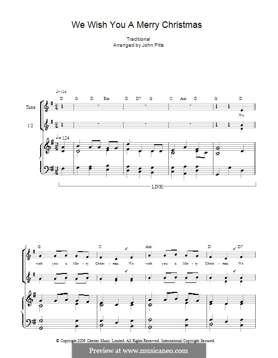 We Wish You a Merry Christmas (Printable Scores): For recorder (trio) by folklore