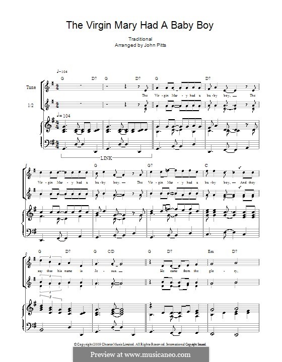 The Virgin Mary Had a Baby Boy: For recorder (trio) by folklore