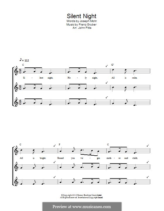 Ensemble version: For recorder (trio) by Franz Xaver Gruber