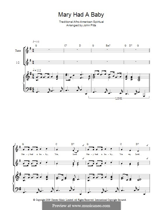 Mary Had a Baby: For recorder by folklore