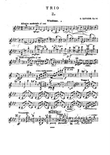 Piano Trio in F Minor, Op.14: Violin part by Georgy Catoire