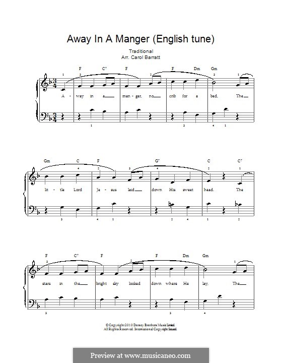Away in a Manger: For voice and piano by William (James) Kirkpatrick