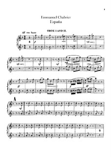 España: Oboes part by Emmanuel Chabrier