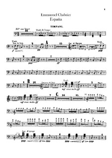 España: Percussion parts by Emmanuel Chabrier