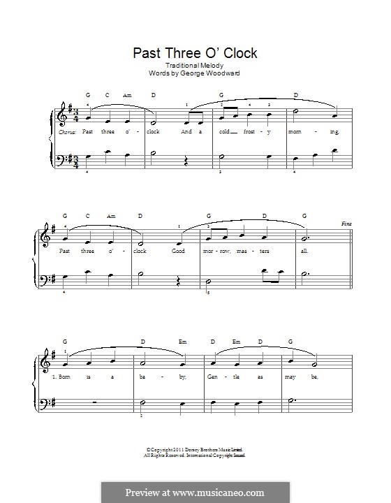 Past Three O'Clock: For voice and piano by George Ratcliffe Woodward