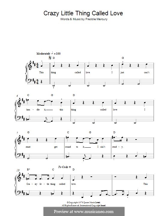 Piano version: Easy notes by Freddie Mercury