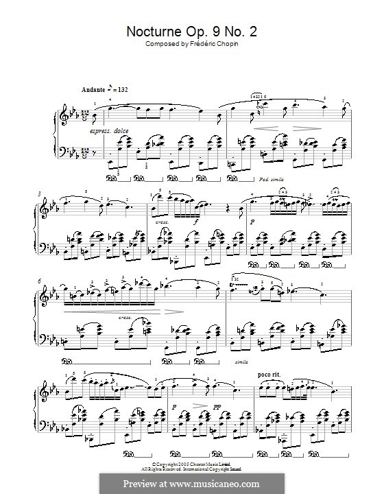 No.2 in E Flat Major: For piano by Frédéric Chopin