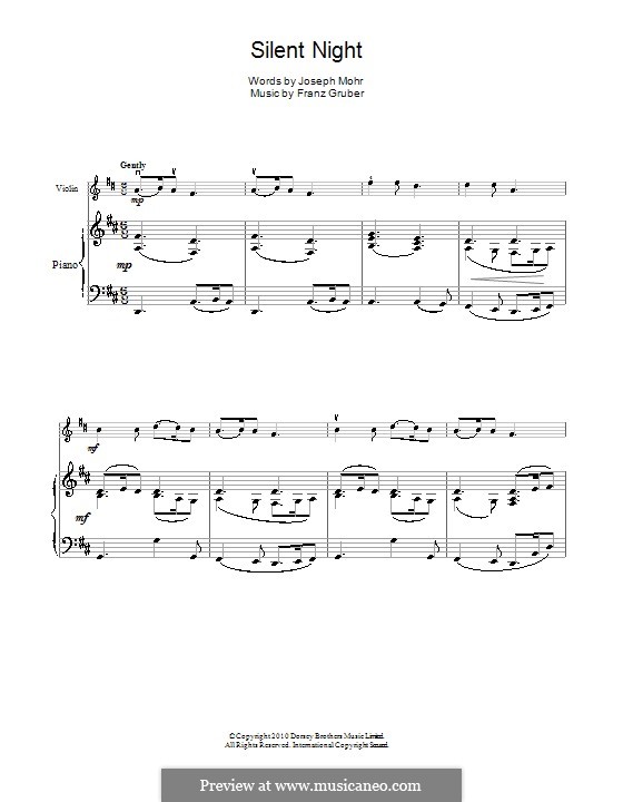 Solo instrument and piano: For violin and piano by Franz Xaver Gruber