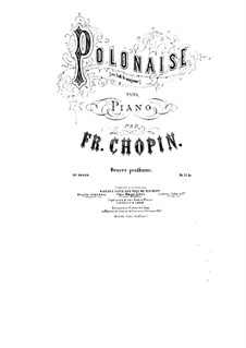 Polonaise in G Flat Major, B.36 KK IVa/8: For piano by Frédéric Chopin