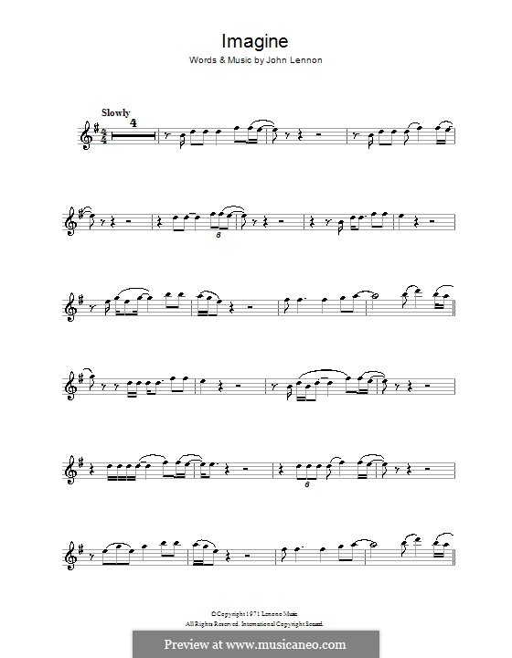 Imagine by J. Lennon sheet music on MusicaNeo