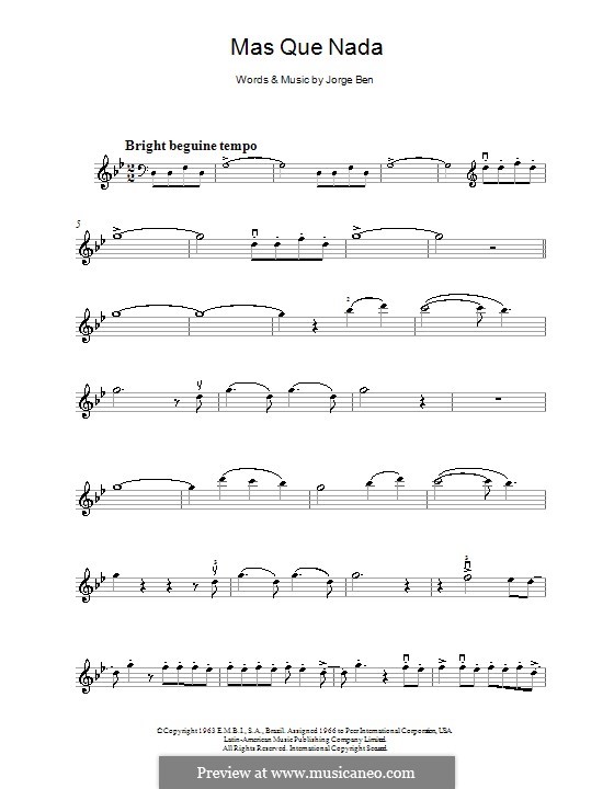 Mas Que Nada (Say No More): For violin by Jorge Ben