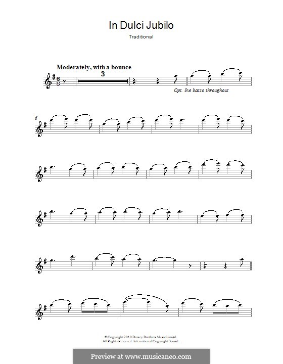 In dulci jubilo: For clarinet by folklore