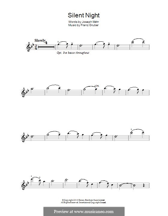 Solo instrument version (various): For violin by Franz Xaver Gruber
