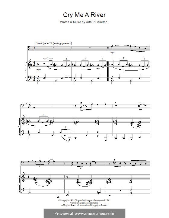 Cry Me a River: For cello by Arthur Hamilton