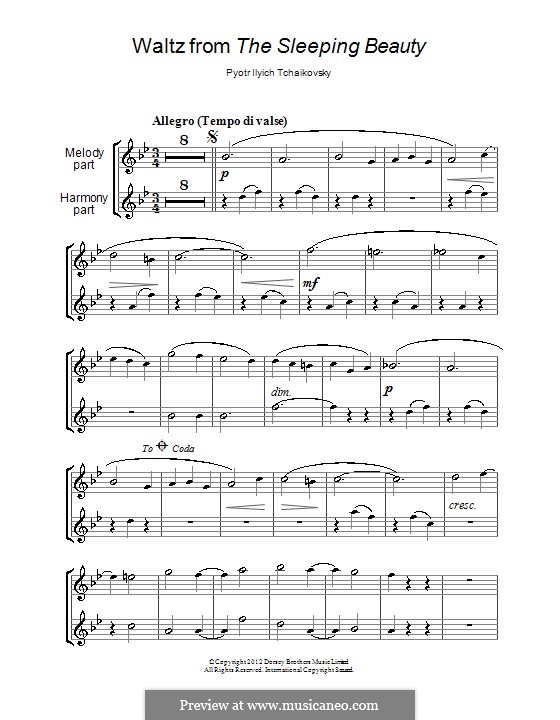 Waltz: For two flutes by Pyotr Tchaikovsky