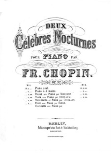 Nocturnes, Op.32: For violin and piano by Frédéric Chopin