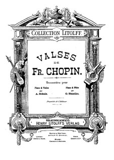 Waltzes, Op.34: No.1, for violin (or flute) and piano by Frédéric Chopin
