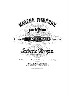 Sonata for Piano No.2 in B Flat Minor, Op.35: Movement III by Frédéric Chopin
