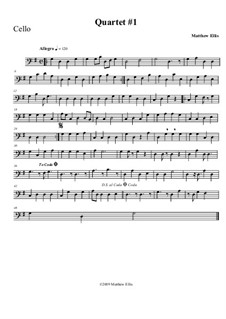 String Quartet: Cello part by Matthew Ellis